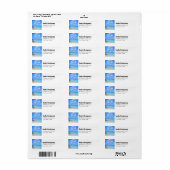 Beautiful Turquoise Tropical Beach - Address Etiket (Full Sheet)