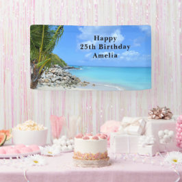 Beautiful Turquoise Tropical Beach Birthday Spandoek