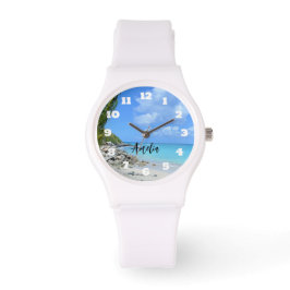 Beautiful Turquoise Tropical Beach Horloge