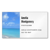 Beautiful Turquoise Tropical Beach Magnetisch Visitekaartje (Voorkant)