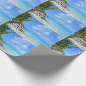 Beautiful Turquoise Tropical Beach Pattern Cadeaupapier (Hoek)