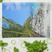 Beautiful Turquoise Tropical Beach  Theedoek (Gevouwen)