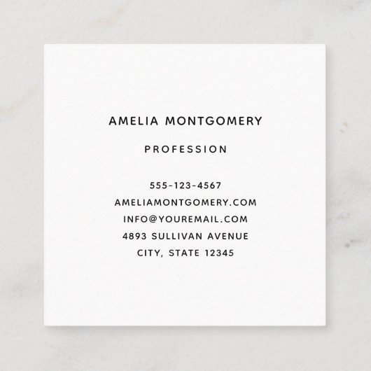 Beautiful Turquoise Tropical Beach Vierkante Visitekaartje (Achterkant)