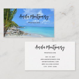 Beautiful Turquoise Tropical Beach Visitekaartje
