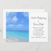 Beautiful Turquoise Tropical Beach Wedding Kaart (Voorkant / Achterkant)