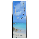 Beautiful Turquoise Tropical Beach  Wijn Cadeautas (Voorkant)
