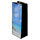 Beautiful Turquoise Tropical Beach  Wijn Cadeautas (Voorkant Gekanteld)