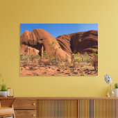 Beautiful Uluru / Ayers Rock Close Up Canvas Afdruk (Insitu (Woonkamer))