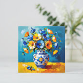 Beautiful Vase of Flowers Blank (Staand voorkant)