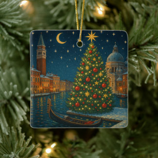 beautiful venice christmas keramisch ornament