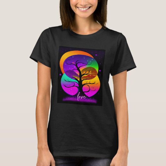 Beautiful Vibrant Tree Nature s Beauty 2 T-shirt (Voorkant)