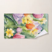 Beautiful watercolor of Tulips Handdoek (Handdoek)