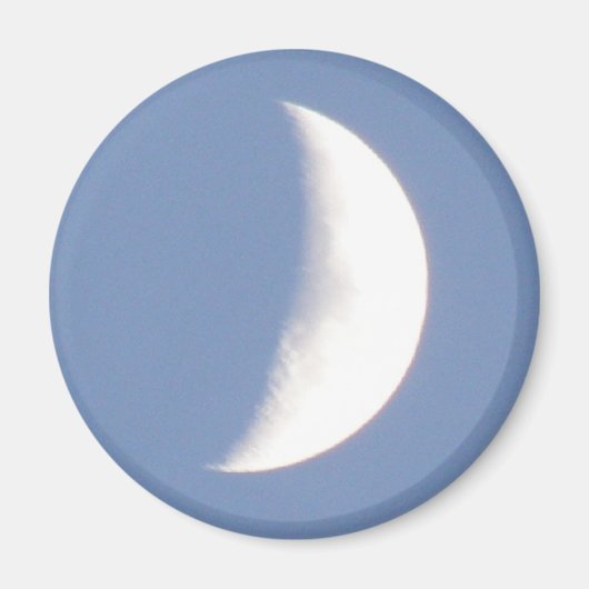 Beautiful Waxing Crescent Moon in Daylight Magnet (Devant)