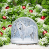 Beautiful White Horse Snow Christmas Holiday (Noël)