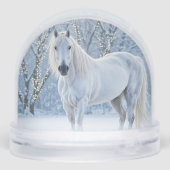 Beautiful White Horse Snow Christmas Holiday (Arrière)