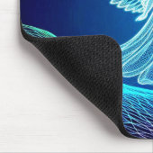 Beautiful White Neon Angel Computer Mousepad Muismat (Hoek)