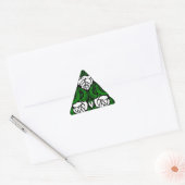 BEAUTIFUL WHITE ROSES TRIANGLE DRIEHOEK STICKER (Envelop)