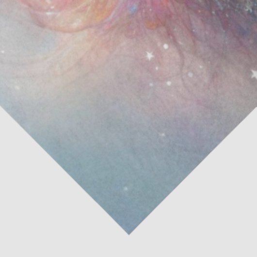 Beautiful White Unicorn Rainbow Mane Decoupage  Tissuepapier (Detail)