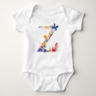 Beautiful Wildflower Butterfly Monogram Romper
