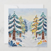 Beautiful Winder Scene | Enchanted Forest Feestdagenkaart (Voorkant)