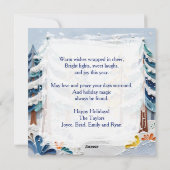 Beautiful Winder Scene | Enchanted Forest Feestdagenkaart (Achterkant)