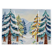 Beautiful Winder Scene | Enchanted Forest Groot Cadeauzakje (Achterkant)