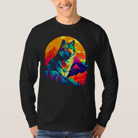 Beautiful Wolf Art T-shirt (Voorkant)