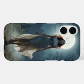 Beautiful Woman Walking In a Moonlit Cemetery Case-Mate iPhone Case (Achterkant (horizontaal))