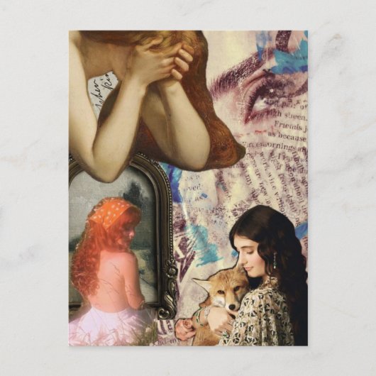 Beautiful Women Mixed Media Collage Briefkaart (Voorkant)