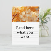 Beautiful Yellow Flower Wedding Invitation - Elega (Debout devant)