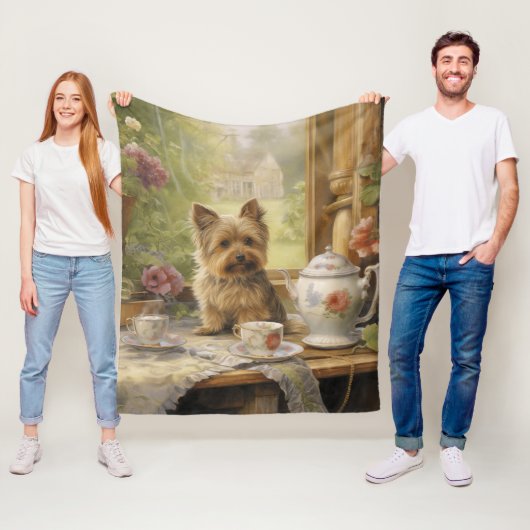 Beautiful Yorkie Fleece Deken (In situ)