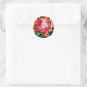BEAUTIFULE PINK ROSE RONDE STICKER (Tas)