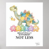 Beautifully different not less | Autism poster  (Devant)