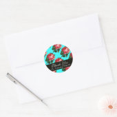 BEAUTIFUME PINK ROSE Dank u Ronde Sticker (Envelop)