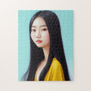 BEAUTIUL ASIAN GIRL ART JIGSAW PUZZZLE LEGPUZZEL