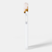 BEAUTIUL PINK ROSE MONOGRAM, Blauwgroen Aqua Blue Case-Mate iPhone Case (Achterkant / Links)