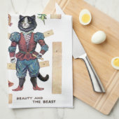 Beauty and the Beast, Paper Doll, Louis Wain Theedoek (Quarter Fold)