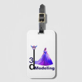 Beauty Assepoester 3D Modeling - Bagagelabel (Voorkant (verticaal))