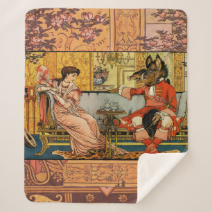 Beauty Beast Classic Sprookjesfiguren Sherpa Deken