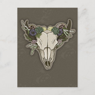 Beauty Boho Scull Briefkaart