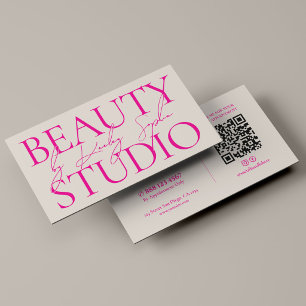 Beauty Boutique Branding Esthetische Roze Zand Visitekaartje