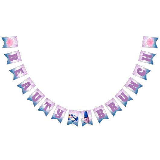 Beauty Brunch|Paars|Blue & White Sparkles Spa Vlaggetjes (Alle)