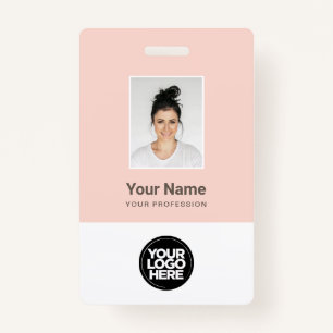 Beauty chic golden hour roze feminine name badge