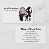 Beauty Consultant Classy Red Black Hair Salon Visitekaartje (Voorkant / Achterkant)