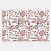 Beauty Cosmetics Makeup Wrapping Paper Set van 3 (Voorkant 2)