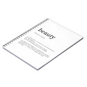 Beauty Definition Dictionary Art Print Notitieboek (Linkerzijde)