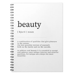 Beauty Definition Dictionary Art Print Notitieboek
