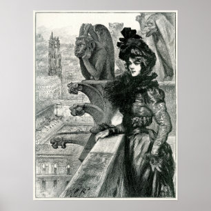Beauty die de duivels bedragen, Notre Dame, Parijs Poster