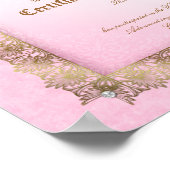 Beauty Diploma Certificate of Completion Pink Gold Poster (Hoek)