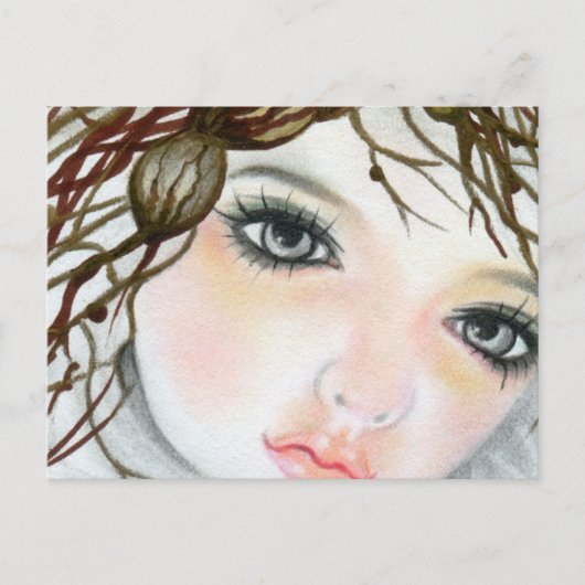 Beauty Doll Face Crown briefkaart (Voorkant)